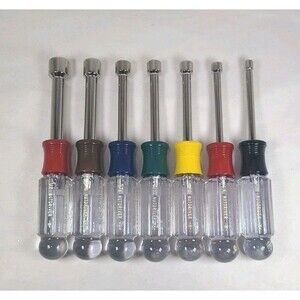 EUC Craftsman 4196 Sae Nutdriver Set 1/2 7/16 3/8 11/32 5/16 1/4 3/16" USA